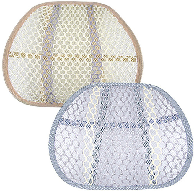 차량용 통풍 등받이 매쉬 등쿠션 자동차 허리 받침대, 그레이, 1개