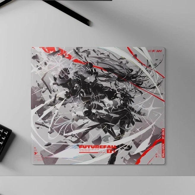 WALLHACK 4.0 Futurefall Glass Mousepad Duplicate Edition 마우스 패드 490x430mm 부드러운 게임용 PC 게, 01 Futurefall 490x430mm, 04 Standard 2.0