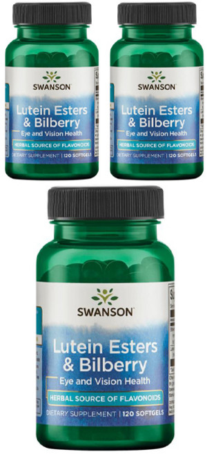 Swanson 斯旺森 葉黃素酯&山桑子複方軟膠囊, 120顆, 3罐