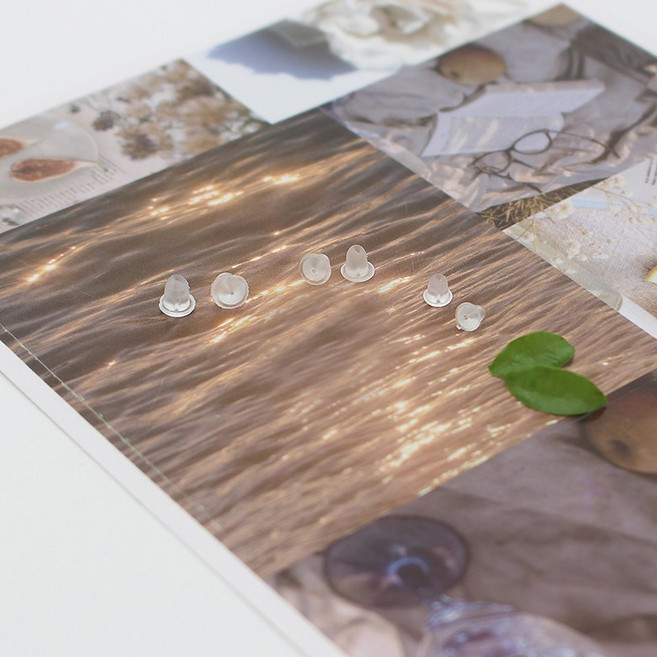 실리콘 귀걸이 마개 귀걸이꽁다리, 10개