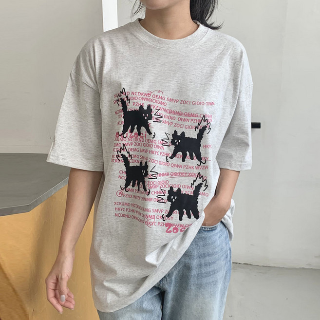 베베 여성 오버핏 반팔티 빅사이즈 티셔츠