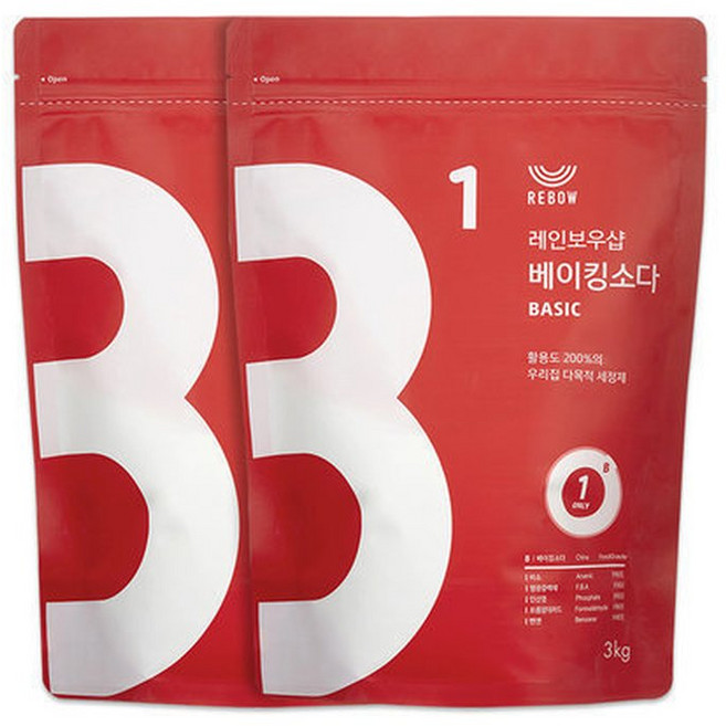 베이킹소다 베이직 3kg x2, 2개