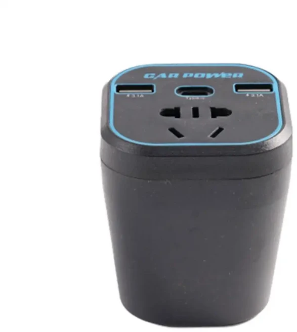 차량용 전원 인버터 12V 24V ~ 220V 컨버터 C타입 다기능 충전기 소켓 3.1A 고속 충전기, 01 Digital display, 01 CN, 1개