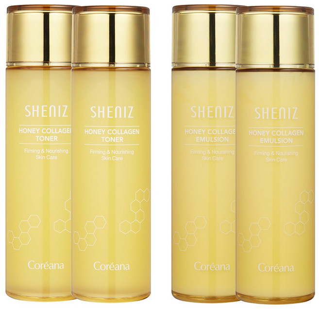 [허니 콜라겐 고보습] 코리아나 쉬니즈 허니 콜라겐 스킨토너150ml+에멀젼150ml, 2세트