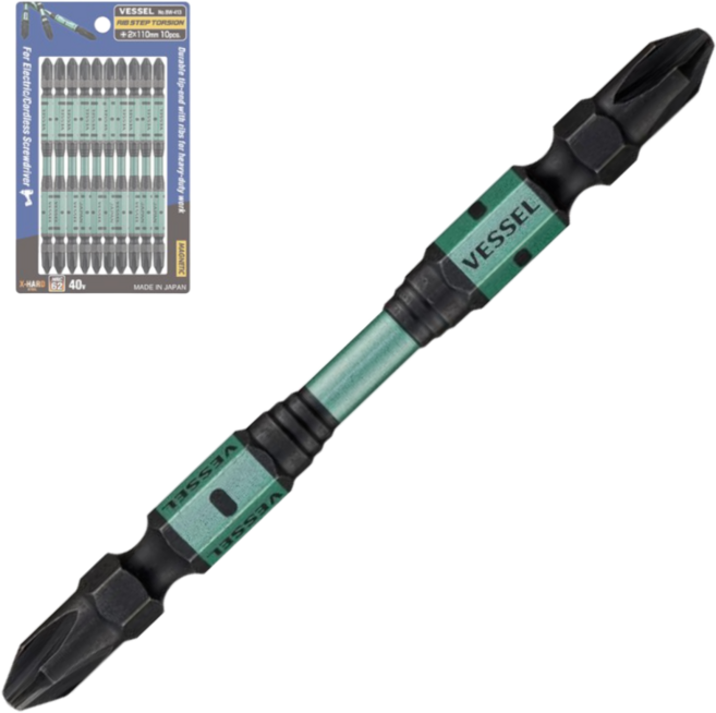 베셀 드라이버 비트 BW-313 토션비트날 110mm 드릴 전동, 10개