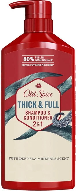 올드 스파이스 남성용 두피 볼륨 2-in-1 샴푸 & 컨디셔너 (딥 씨 미네랄 향) 650ml, 1개 - 쿠팡