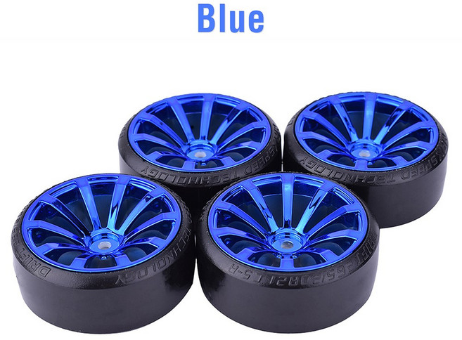 하드 패턴 어 휠 10 온로드 4 1 레이싱 12MM 드리프트 카용 RC HSP I 육각, 파란, 1개