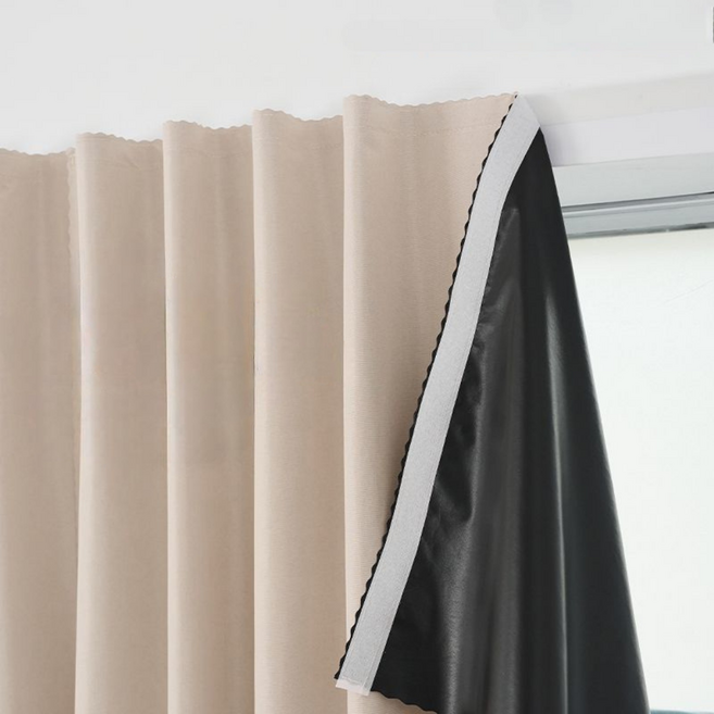 원톤 99% 빛차단 붙이는 벨크로 암막커튼