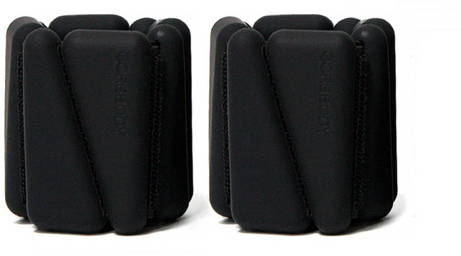코어바디 실리콘 중량 밴드 뱅글 0.45kg x 2 barre, 블랙