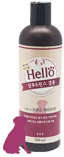 P433 베이비파우더향 500ml 강아지 샴푸_린스 겸용 HONI 214836EA, 1개