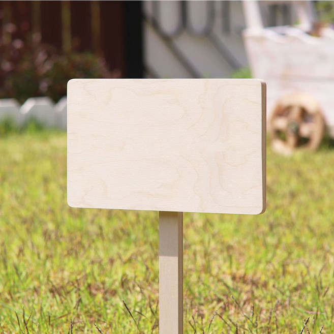 나무팻말 텃밭팻말 주말농장 원목소품 우드푯말, 1개, 반제품(인쇄없음)