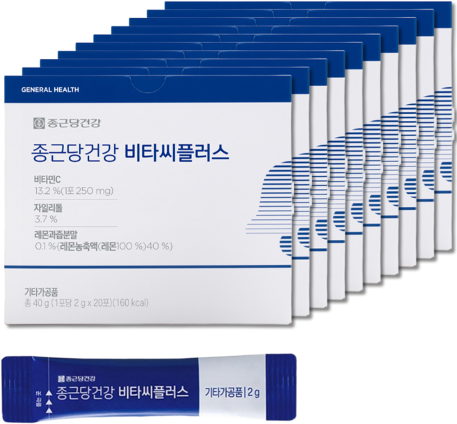 종근당건강 비타씨플러스 과립 비타민C 250mgX200포X 2박스, 2g, 400개
