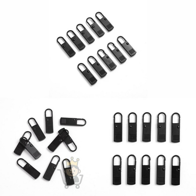 마켓보스야 셀프수선 클립 지퍼고리 10개 블랙 자크고리