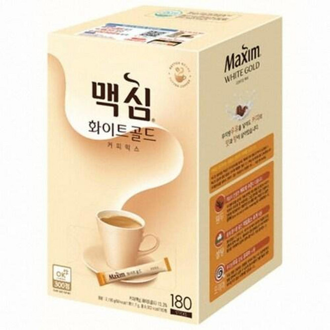 맥심 화이트골드커피믹스180입, 11.7g, 180개입, 8개