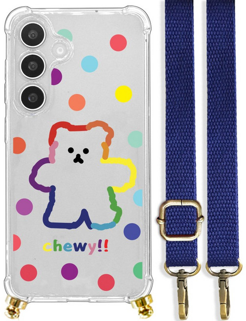 바비듀 목걸이 케이스 스트랩 투명 휴대폰 폰줄 갤럭시