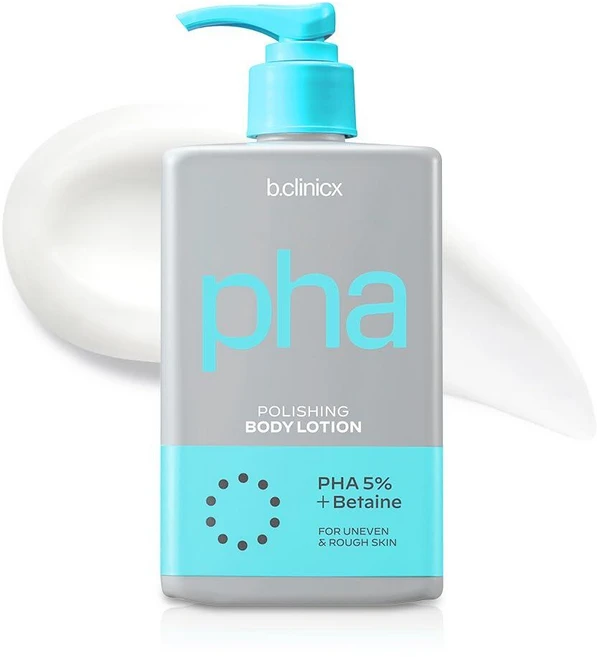 B.clinicx 스킨 폴리싱 바디 로션 (300ml(10.5액량 온스) - PHA 5% 각질 제거 바디 로션 울퉁불퉁한 피부 회복 경량 모이스처라이징 바디 크림 한국 스, B.clinicx 스킨 폴리싱 바디 로션 (300ml( - 쿠팡