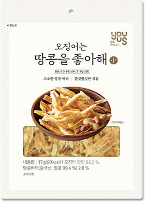 유어스 오징어는땅콩을좋아해, 17g, 12개