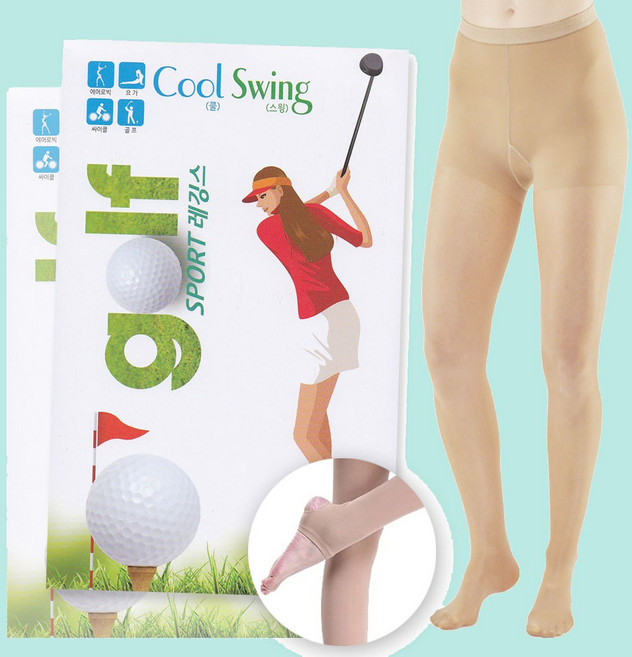여성 자외선차단 냉감 쿨 여름 골프스타킹 50D 골프타이즈, 커피색, 1개