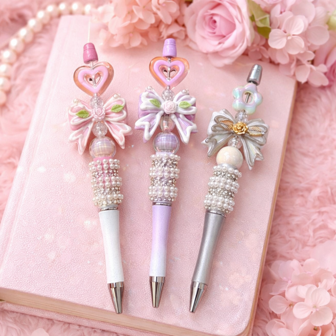 로로메라 펄리본 3종 볼꾸 세트 동대문 볼펜꾸미기 완제품