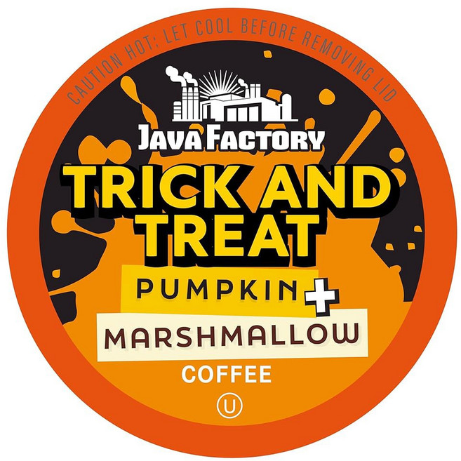 Java Factory 커피 포드 초콜릿 그레이엄 크래커 및 마시멜로 맛 커피 큐리그 K-컵 브루어용 스모어 40개, 40 Count (Pack of 1), Trick & Treat