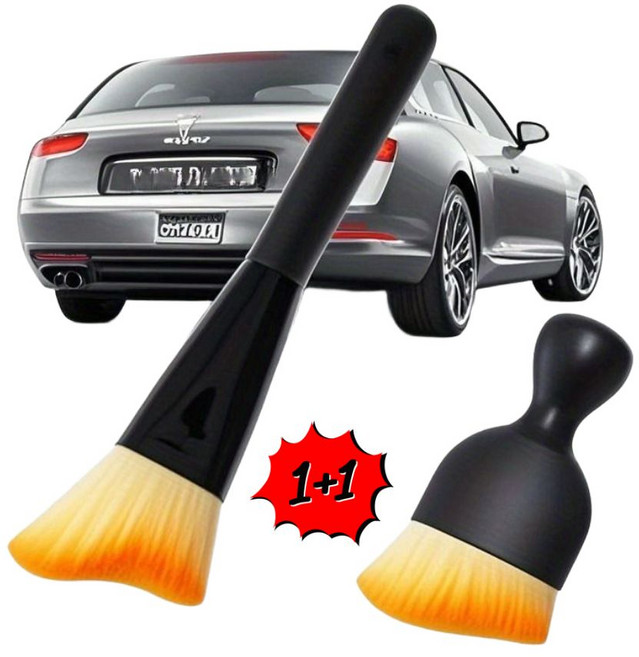 실내세차 초미세브러쉬 자동차 세차솔 붓 차량용 컴퓨터, 2개