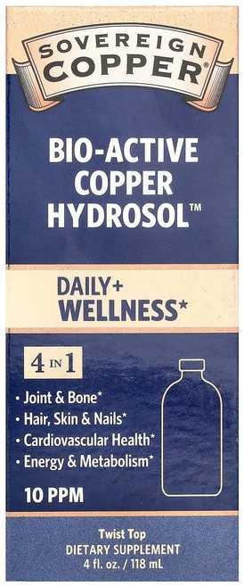 Sovereign Silver Bio-Active Copper Hydrosol™ 10 PPM 4 fl oz 118 ml, 118.294 ml, 1개 - 쿠팡