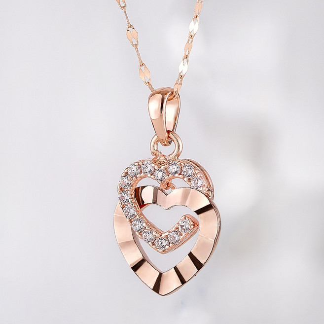 주리에떼 14K 18K 여성 골드 데일리 엘라 하트 금 목걸이