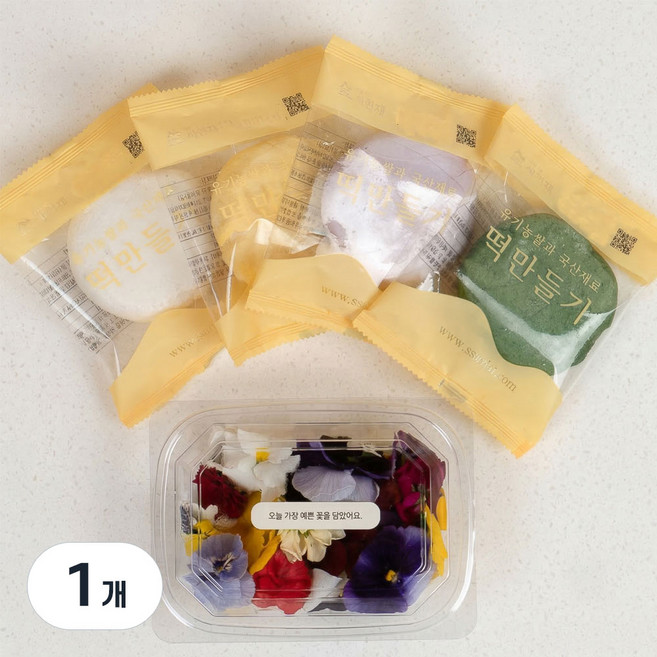 화전만들기 반죽 식용꼭 키트 세트 마을기업싸리재, 400g, 1세트