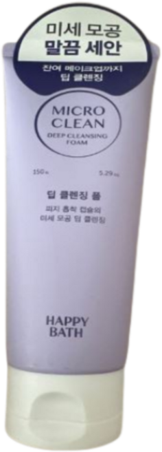 [KT알파쇼핑]해피바스 마이크로 클린 딥 클렌징폼, 100g, 2개