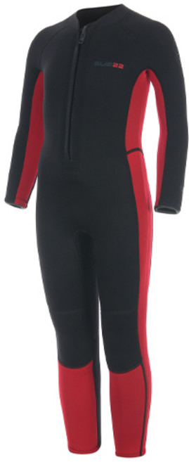 SUB22 어린이 아동 3mm 웻슈트 물놀이 서핑 잠수복 네오플렌 수영복, 블랙레드