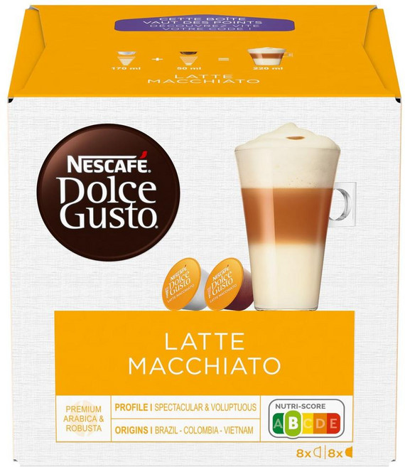 네스카페 돌체 구스토 라떼 마키아토 캡슐 NESCAFE DOLCE GUSTO Coffee Capsules Latte Macchiato 20g 8개입, 1개