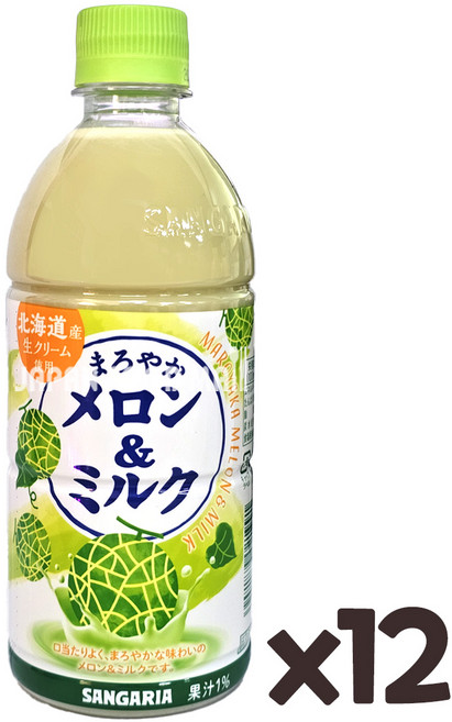 산가리아 마로야카 멜론밀크맛, 12개, 500ml