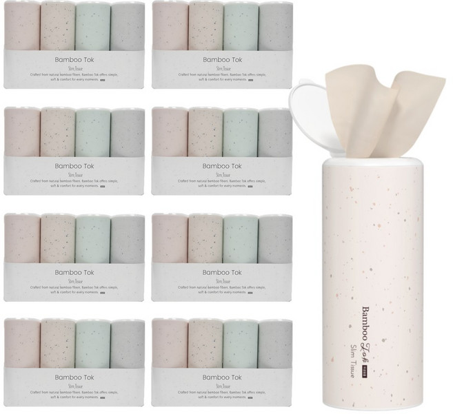 휴홈 컵홀더 차량용 무표백 대나무 밤부톡 슬림티슈, 32개, 60매입