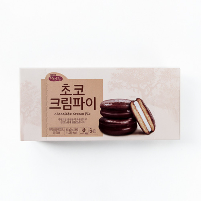 자연드림 초코크림파이, 6개, 34g