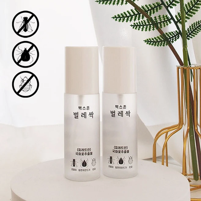벌레싹 빈대 베드버그 진드기 전용 안전한 천연 피레트린 퇴치제 제거제 벅스존, 80ml, 1개 - 쿠팡