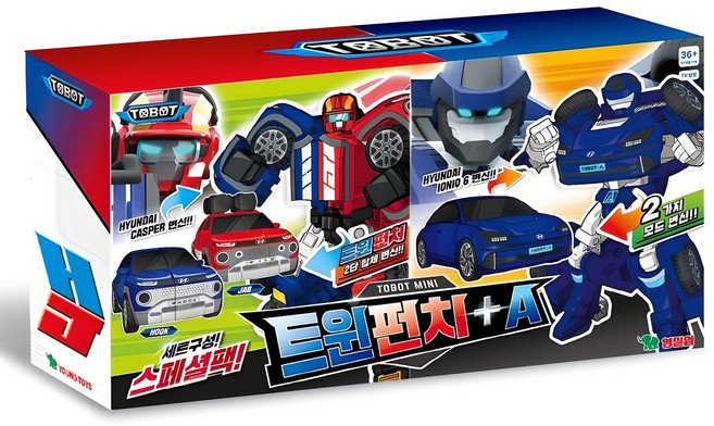 영실업 또봇 미니 A+트윈펀치 합본팩 로봇장난감, 혼합색상, 1개