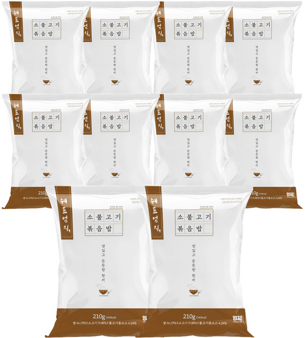 엄지 소불고기볶음밥, 10개, 300g