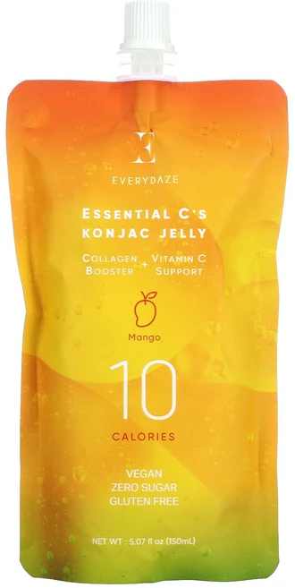 Everydaze 에센셜 C 곤약 젤리 망고 맛 150ml(5.07fl oz), Everydaze 에센셜 C 곤약 젤리 망고 맛 150 - 쿠팡