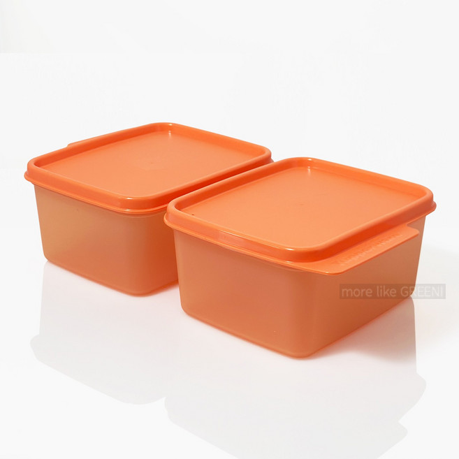 타파웨어 베이직라인500ml 2인조 반찬통 타파통 도시락통, 용기2P+뚜껑2P, 1세트