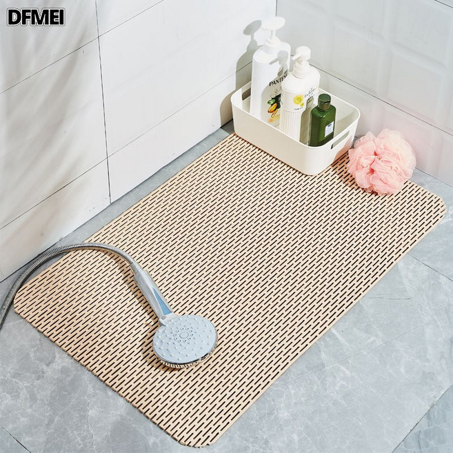 DFMEI 家用浴室防滑墊淋浴洗澡防滑地墊廁所衛生間衛浴防水腳墊鏤空墊子, 120cm*110cm