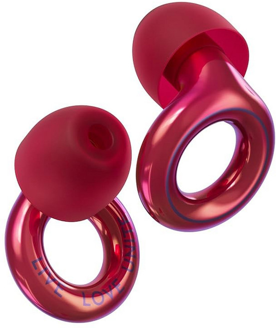 투모로우랜드 X 루프 익스피리언스 2 이어플러그 U2013 콘서트 및 페스티벌 라이브 음악 나이트라이프 뮤지션을 위한 스타일리시한 청력 보호 17DB 소음 감소 이어플러그(고충실도, Ruby, 1