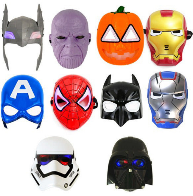 슈퍼히어로 LED 가면 마스크, 1개, 캡틴아메리카