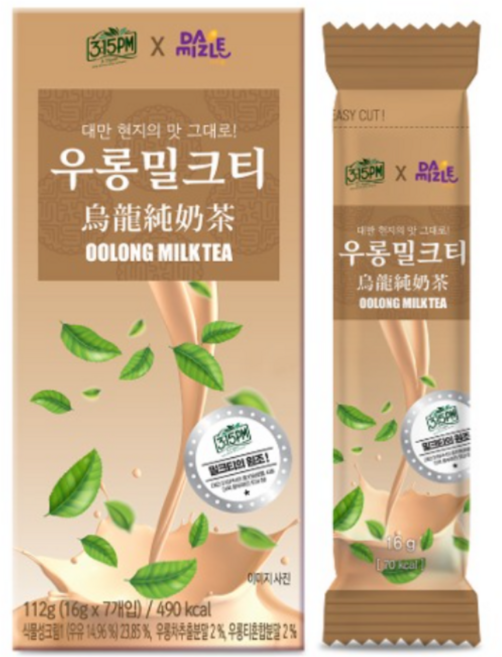 3시15분x다미즐 우롱밀크티, 16g, 7개입