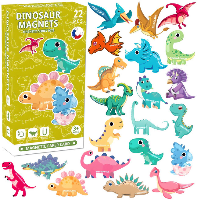 오즈토이 리프 자석 퍼즐 놀이 공룡, 1세트, 22피스