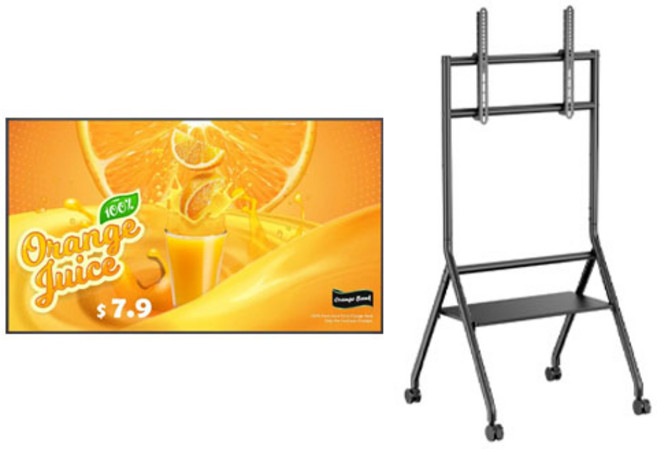 LG전자 43인치 디지털 사이니지 + 이젤형 이동식 스탠드 결합 상품 (43UH5Q + NID-02), 설치요청 (방문설치), 109cm