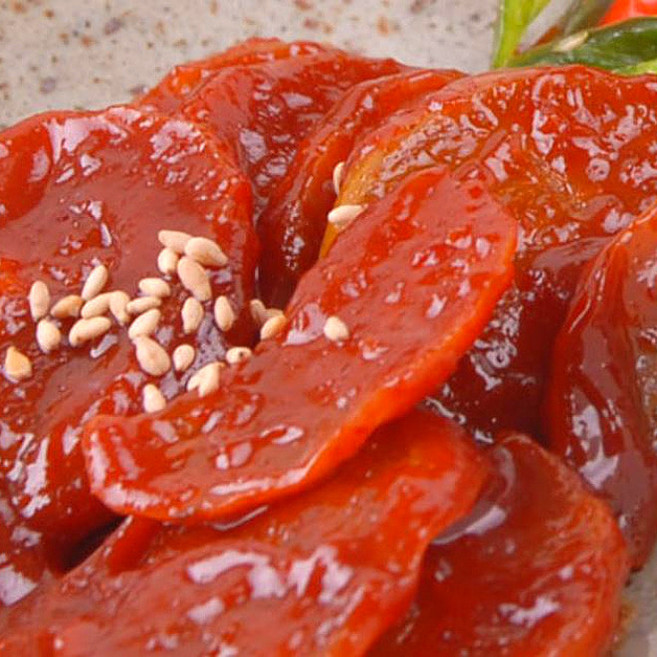 순창명인 고추장 향긋 감 장아찌 500g 국내산 6개월이상 숙성, 1개