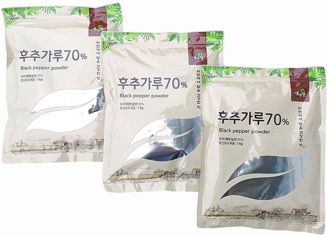 새마원 소연 후추가루 70% 업소용 후추 분말 파우더, 3개, 1kg