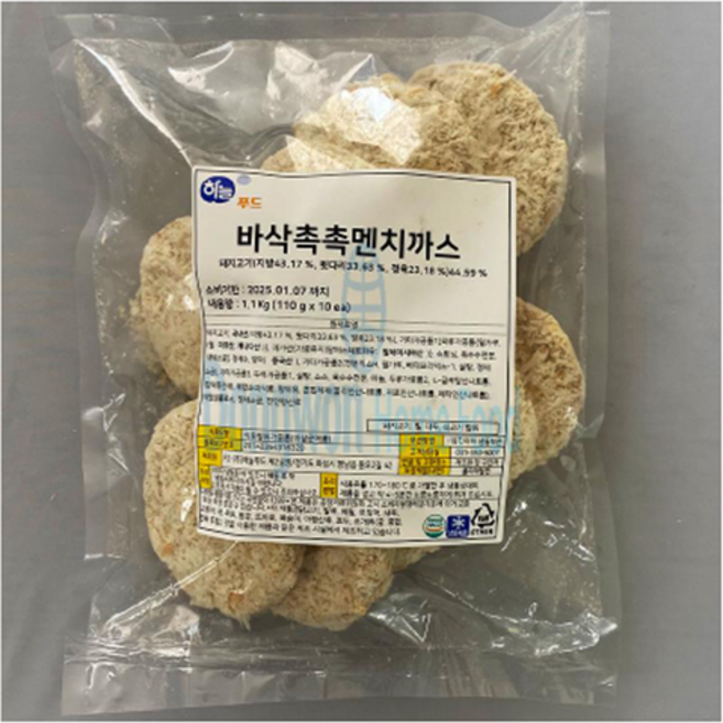 하늘푸드 바삭촉촉멘치까스, 5개, 1.1kg