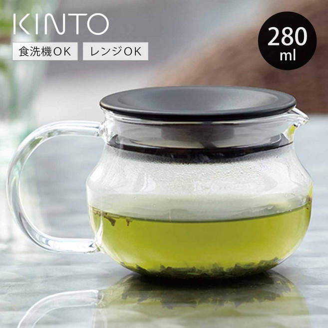 킨토 티포트 투명 2800ml 홈카페 내열유리 원터치 일본직구