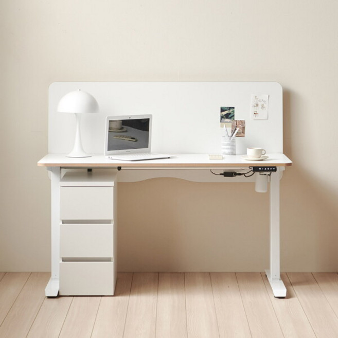 [아씨방] [가구] 컴포트 전동 높이조절 책상 풀세트 100cm, 색상:웜그레이